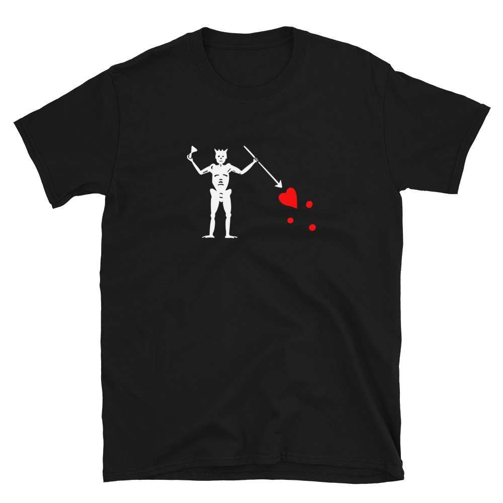 Blackbeard Edward Teach Pirate Flag Unisex T-Shirt
